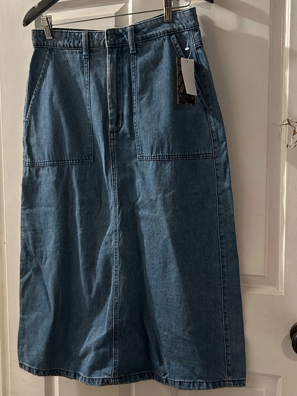 Vans Women's Dark Blue Denim Midi Skirt